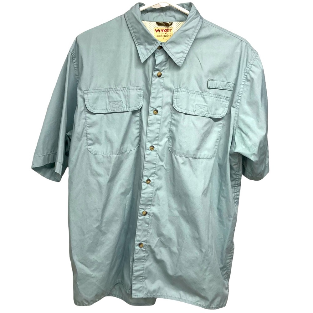 Wrangler Camp Shirt L Mint Green
